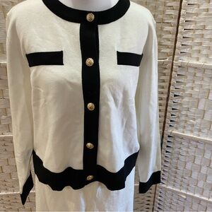 Black and White Fashion Top and matching pants